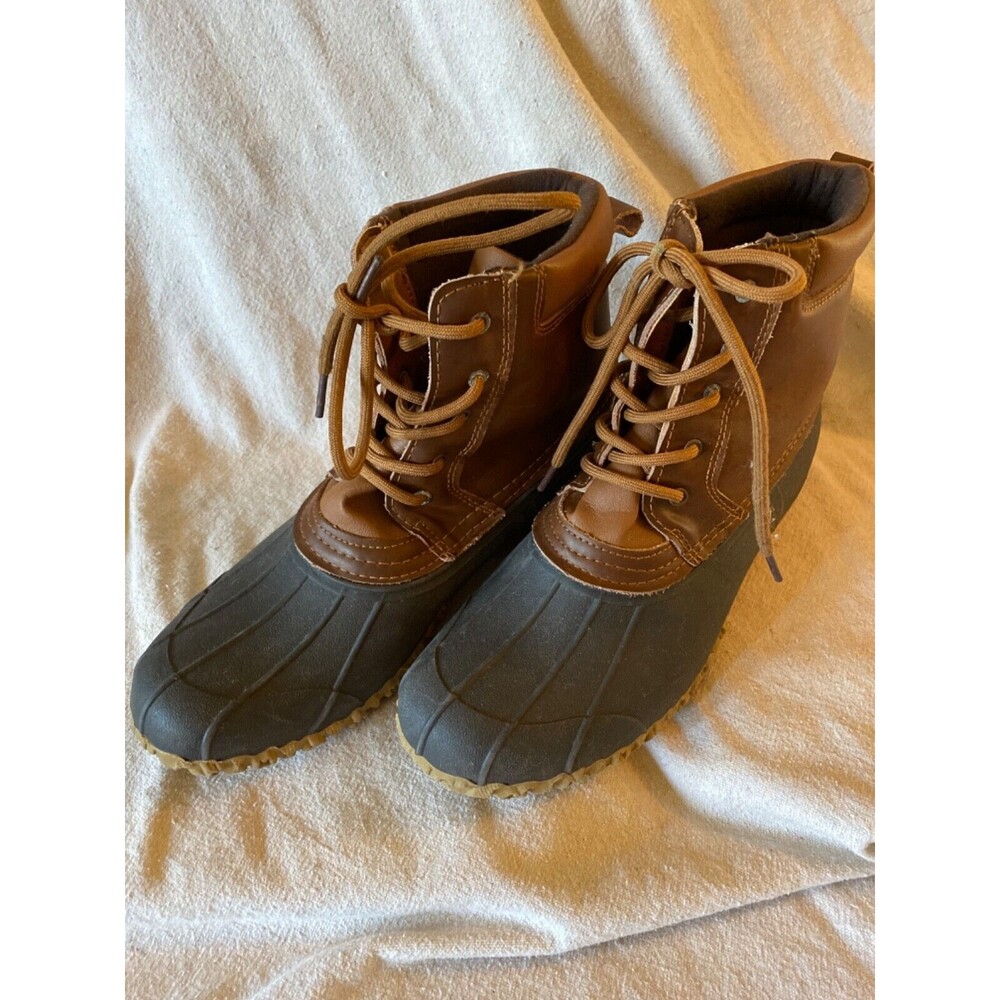 Mens Arctic Shield ~ Size 8M MEN~ Rubber & Leather Waterproof  Boots Tan